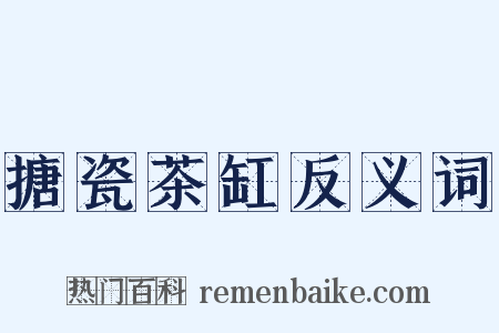 搪瓷茶缸反义词是什么意思的图片